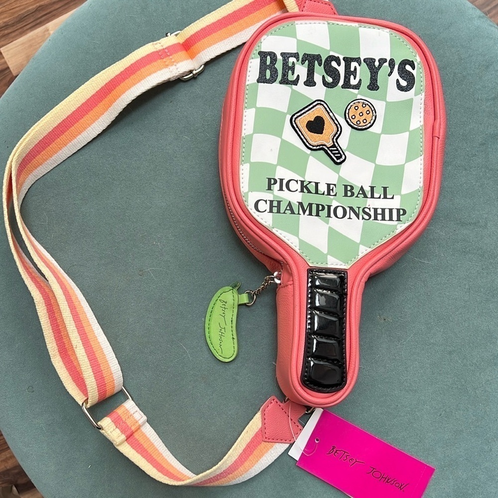BETSEY JOHNSON Crossbody PICKLE BALL CHAMPIONSHIP Sling Bag NWT